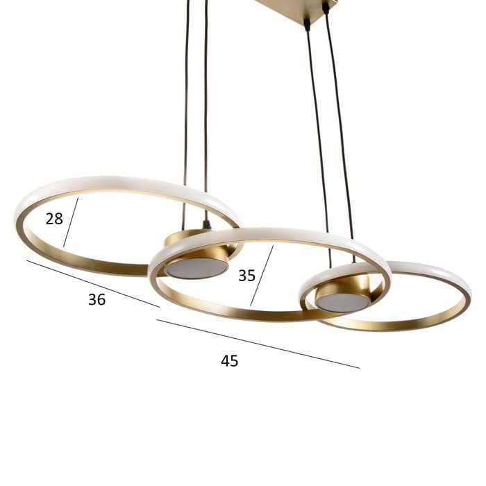 Люстра Ронделл LED 60 Вт 3000К золото 89×35×100 см BayerLux