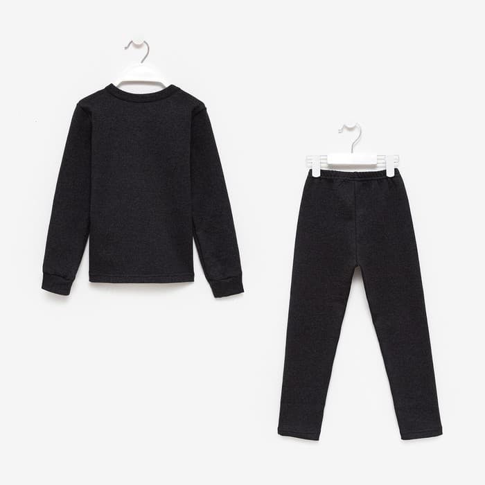 Термобельё для девочки (джемпер, брюки), серое, рост 140 см