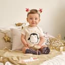 Боди детское «Крошка Я» Mery Xmas, рост 68-74 см, бежевое