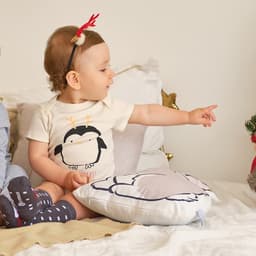 Боди детское «Крошка Я» Mery Xmas, рост 68-74 см, бежевое