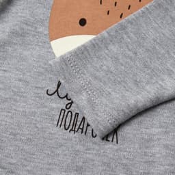 Боди детское «Крошка Я» Mery Xmas, рост 62-68 см, серое