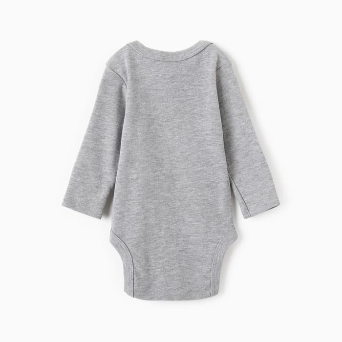 Боди детское «Крошка Я» Mery Xmas, рост 62-68 см, серое