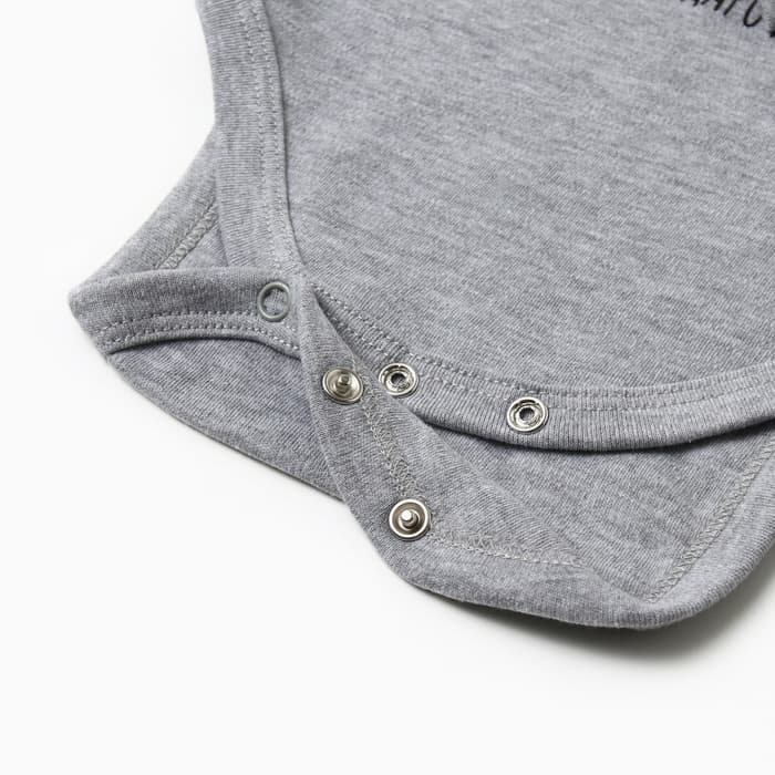 Боди детское «Крошка Я» Mery Xmas, рост 74-80 см, серое