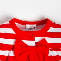 Платье - боди для девочки «Крошка Я. Бантик», рост 74-80 см, красное, белое