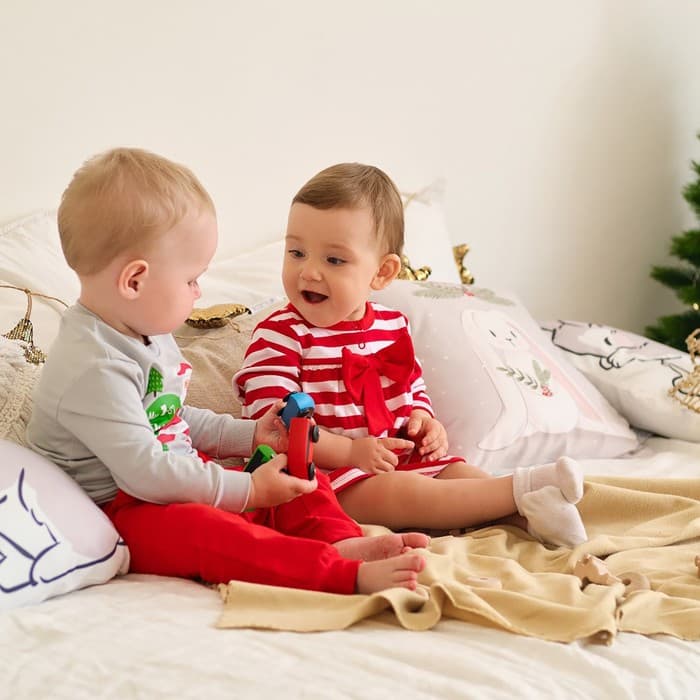 Платье - боди для девочки «Крошка Я. Бантик», рост 74-80 см, красное, белое