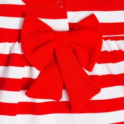 Платье - боди для девочки «Крошка Я. Бантик», рост 74-80 см, красное, белое