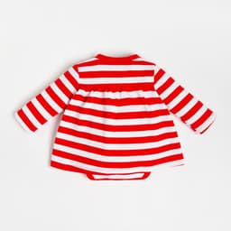 Платье - боди для девочки «Крошка Я. Бантик», рост 74-80 см, красное, белое