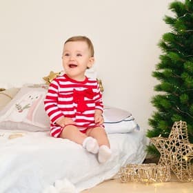 Платье - боди для девочки «Крошка Я. Бантик», рост 74-80 см, красное, белое