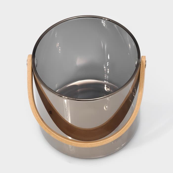 Ведро для льда Magistro «Кайлас», 1.5 л, 13×13 см, стекло, серое