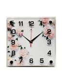 Часы настенные интерьерные «Цветы», бесшумные, плавный ход, 25×25 см, от батарейки 1×AA