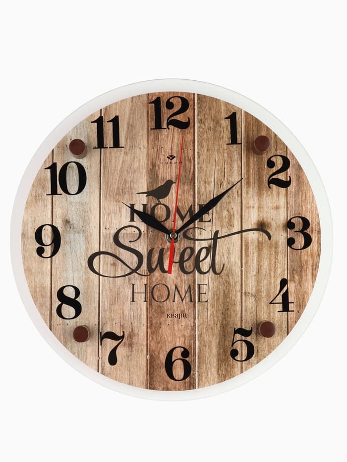 Часы настенные интерьерные «Милый дом», кварцевые, бесшумные, d=30 см, от батарейки 1×AA