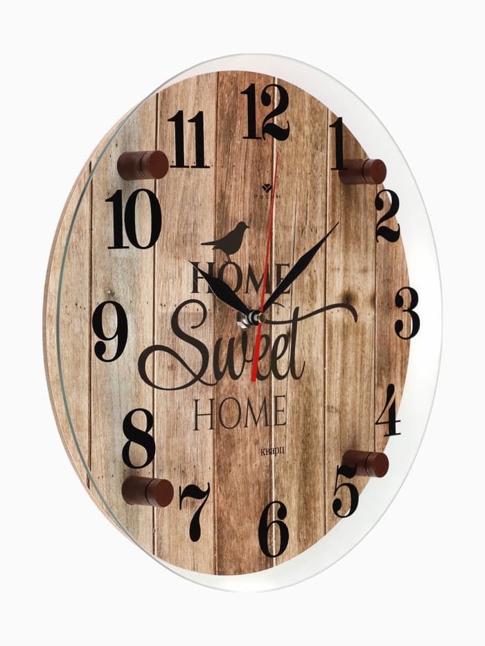 Часы настенные интерьерные «Милый дом», кварцевые, бесшумные, d=30 см, от батарейки 1×AA
