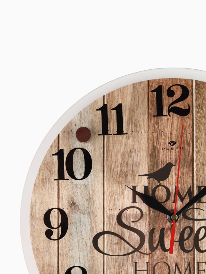 Часы настенные интерьерные «Милый дом», кварцевые, бесшумные, d=30 см, от батарейки 1×AA