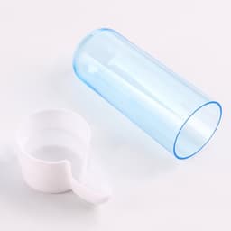 Поилка для птиц, 100 мл, 4.3×9.5 см, синяя, белая