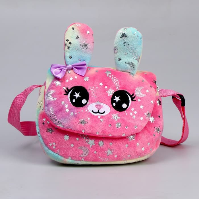 Сумка детская плюшевая «Зайчик», 15×13×3 см