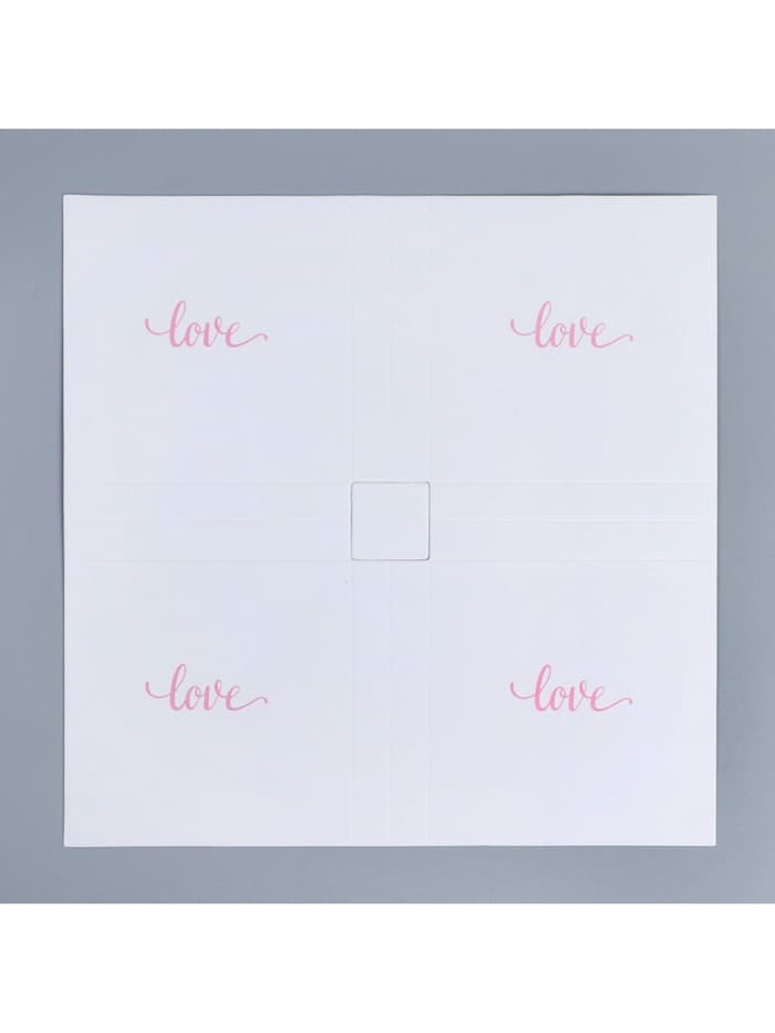 Коробка кондитерская для муссовых пирожных «Love», 17.8×17.8×6.5 см