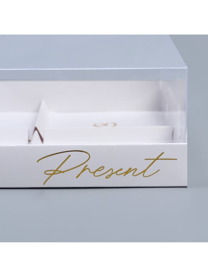 Коробка кондитерская для муссовых пирожных «Present», 27×17.8×6.5 см