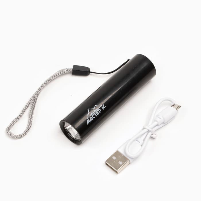 Фонарь ручной аккумуляторный, 3 Вт, 300 Лм, 500 мАч, OSI, 3 режима, USB