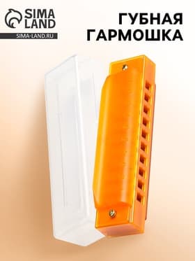 Губная гармошка Music Life, диатоническая, 10 отверстий, c-major, с футляром, оранжевая