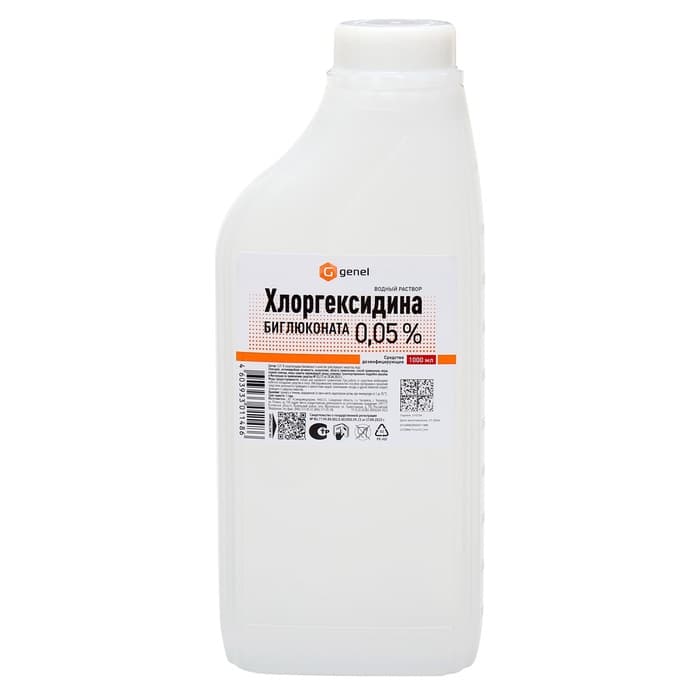 Водный раствор хлоргексидина биглюконата 0.05%, 1 л