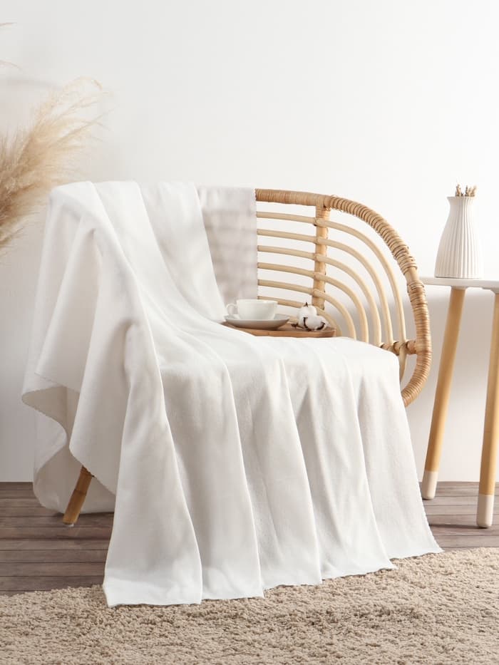 Плед флисовый «Экономь и Я», 150×130 см, 160 г/м², белый