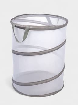 Корзина для белья складная Доляна, 35×35×43 см, серая