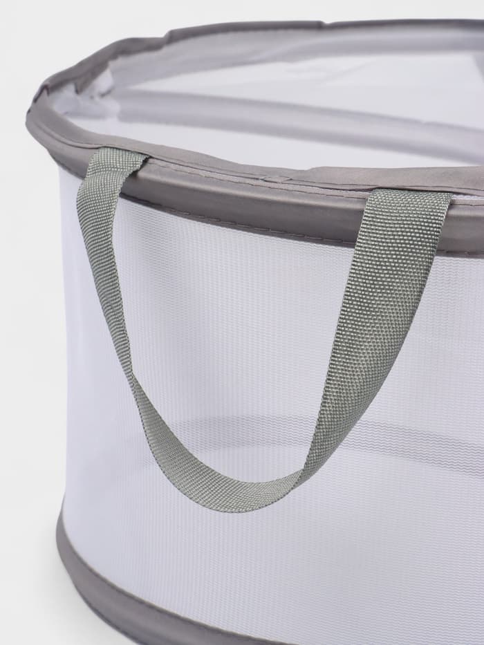 Корзина для белья складная Доляна, 35×35×43 см, серая