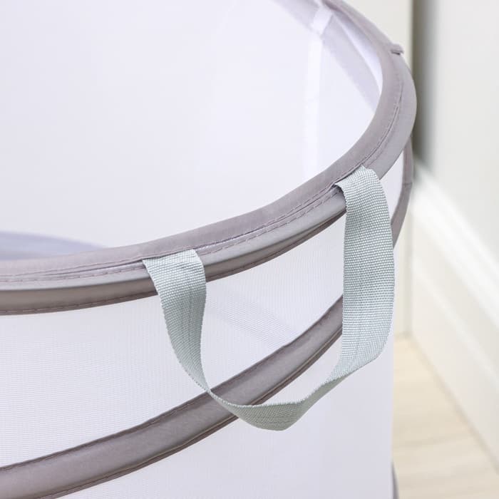 Корзина для белья складная Доляна, 35×35×43 см, серая