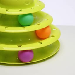 Игровой комплекс для кошек «Пижон», 24.5×24.5×13 см, с 3 шариками, зелёный