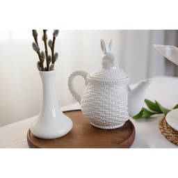 Заварочный чайник Доляна «Зайка», 800 мл, доломит, белый