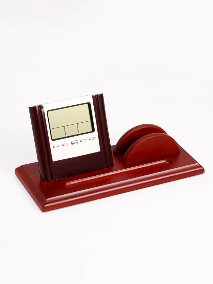 Набор настольный 2 в1 (часы Д-004, визитница)