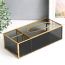 Шкатулка - салфетница «Затемнённая», стекло, органайзер, 7.5×11.5×25.5 см