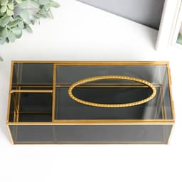 Шкатулка - салфетница «Затемнённая», стекло, органайзер, 7.5×11.5×25.5 см