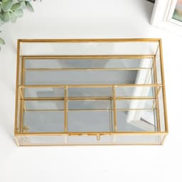 Шкатулка-органайзер для хранения украшений, мелочей «Минимализм», стекло, 6×16.5×23 см