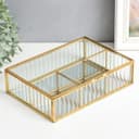 Шкатулка для украшений «Волны», органайзер для мелочей, стекло, 6×16.5×23 см