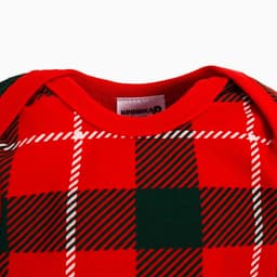 Набор новогодний: боди, штукианишки и шапочка Крошка Я «Клетка», рост 62-68 см