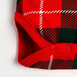 Набор новогодний: боди, штукианишки и шапочка Крошка Я «Клетка», рост 62-68 см