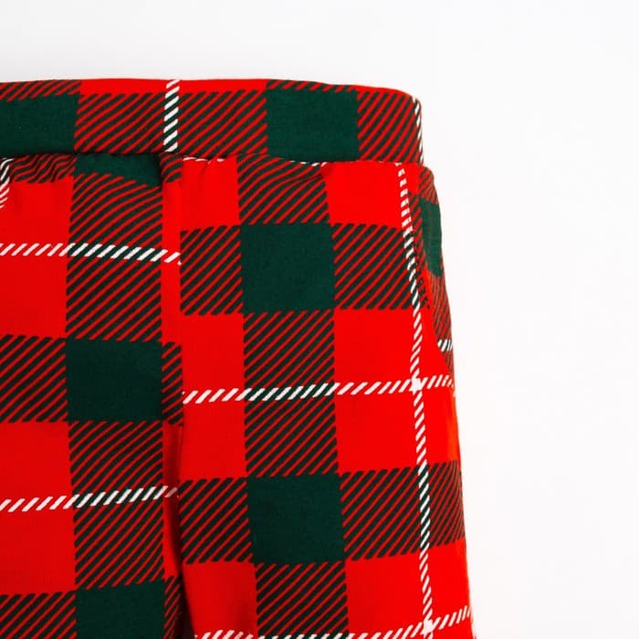 Набор новогодний: боди, штукианишки и шапочка Крошка Я «Клетка», рост 62-68 см