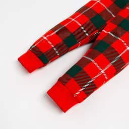 Набор новогодний: боди, штукианишки и шапочка Крошка Я «Клетка», рост 62-68 см