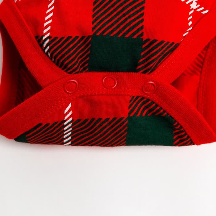 Набор новогодний: боди, штукианишки и шапочка Крошка Я «Клетка», рост 74-80 см