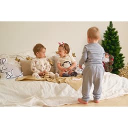 Комбинезон детский «Крошка Я» Merry Xmas, рост 68-74 см, бежевый