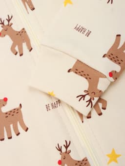 Комбинезон детский «Крошка Я» Mery Xmas, рост 74-80 см, бежевый