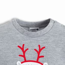 Костюм детский (джемпер, брюки) «Крошка Я» Merry Xmas, рост 62-68 см, серый