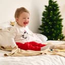 Костюм детский (джемпер, брюки) «Крошка Я. Новогодние зверята», рост 62-68 см, красный, белый