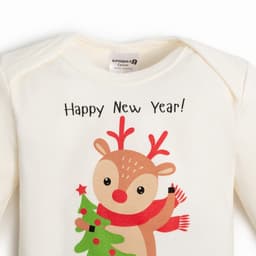 Костюм детский (джемпер, брюки) «Крошка Я. Новогодние зверята», рост 62-68 см, красный, белый