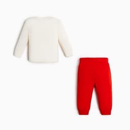 Костюм детский (джемпер, брюки) «Крошка Я. Новогодние зверята», рост 62-68 см, красный, белый