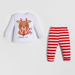 Костюм детский (джемпер и брюки) «Крошка Я. Мой первый НГ», рост 68-74 см, красный, белый