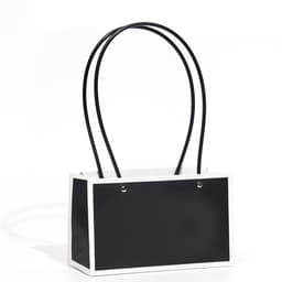 Сумка для цветов чёрная влагостойкая, 22×10.5×13.5 см