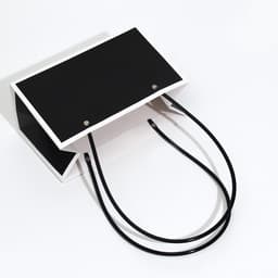 Сумка для цветов чёрная влагостойкая, 22×10.5×13.5 см