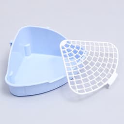 Туалет для кроликов и хорьков «Пижон», 24×18×11 см, угловой, пластик, синий